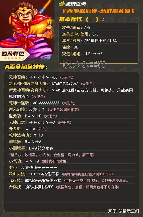 西游釋厄傳出招表_西游釋厄傳出招表街機圖1