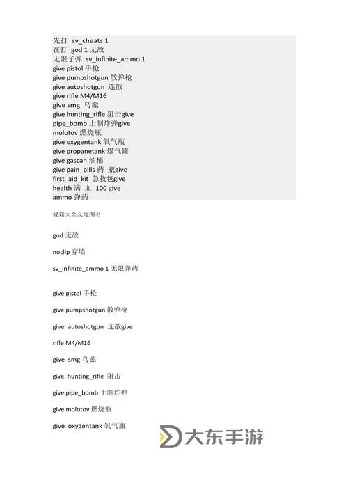 求生之路秘籍大全：全 code 技巧及使用指南圖1