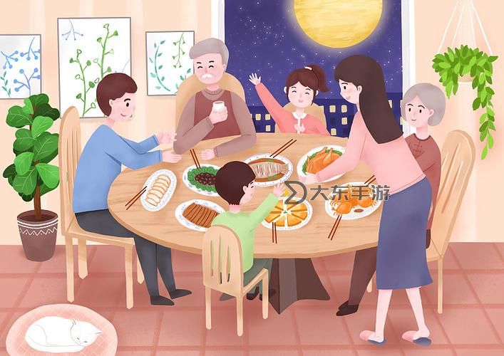 坐著吃飯還連在一起：家庭團聚的溫馨時光圖1