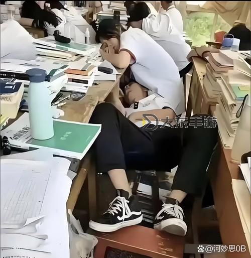坐在學(xué)長的棒子上寫作業(yè)的趣味瞬間圖1