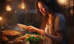 媛媛和老趙在廚房做出美味佳肴的溫馨時光